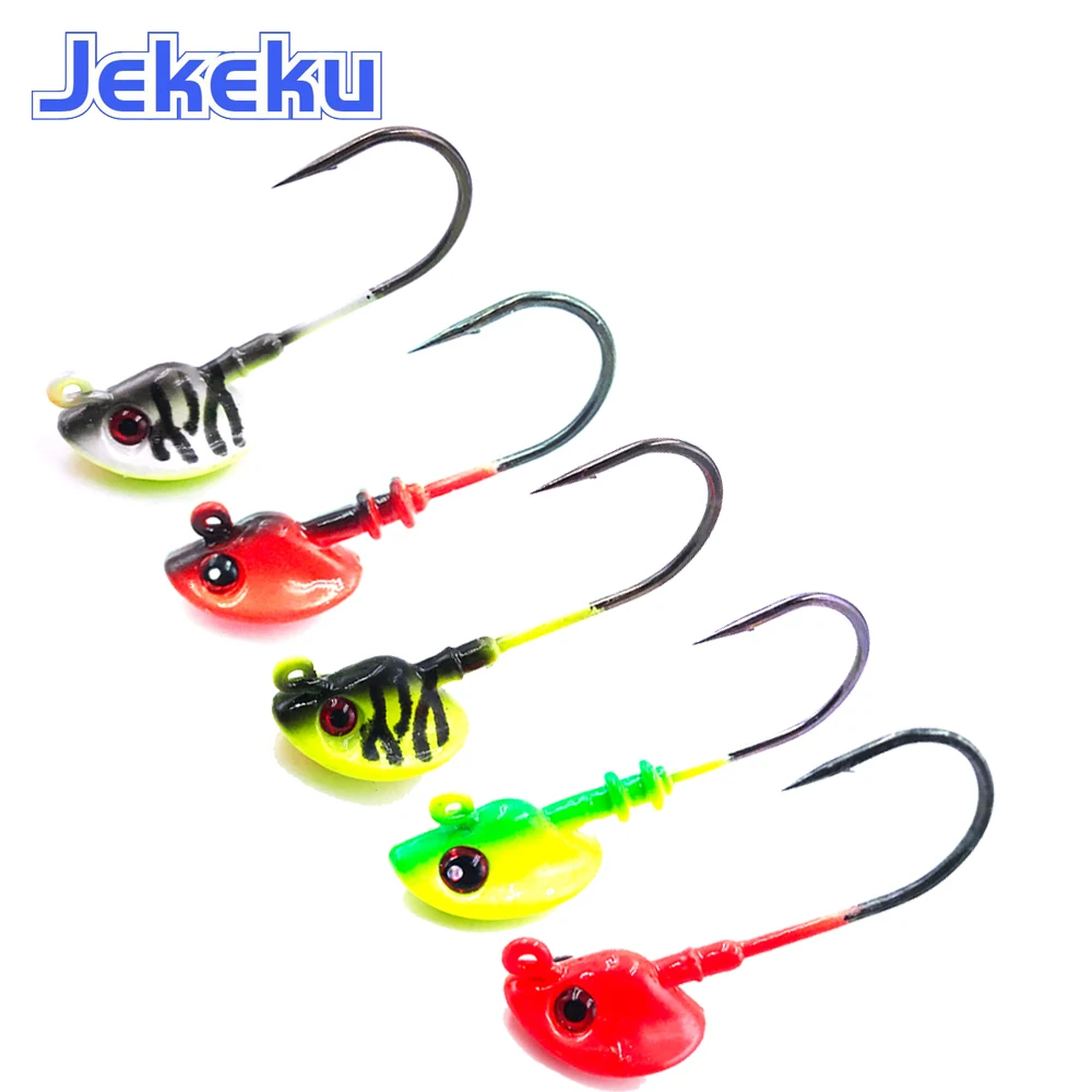JEKEKU горячая распродажа 3 шт. открытые приманки из свинца искусственная голова 7 г