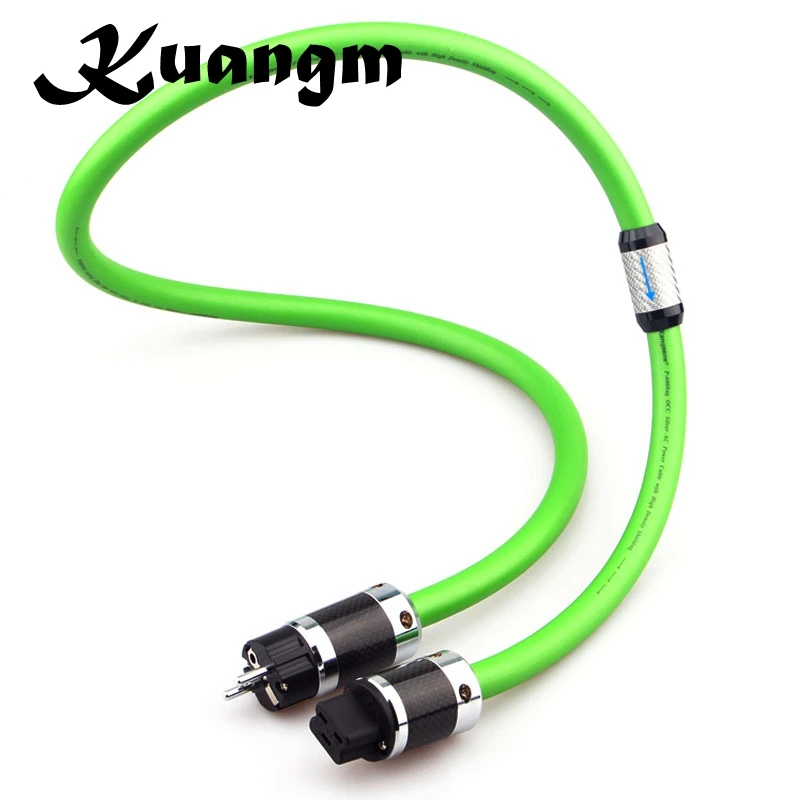 Hifi аудио Серебряный силовой кабель из углеродного волокна с родиевым покрытием EU