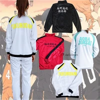 anime haikyuu cosplay jacket pants haikyu costume fukurodani inarizaki karasuno high school volleyball club uniform sportswear