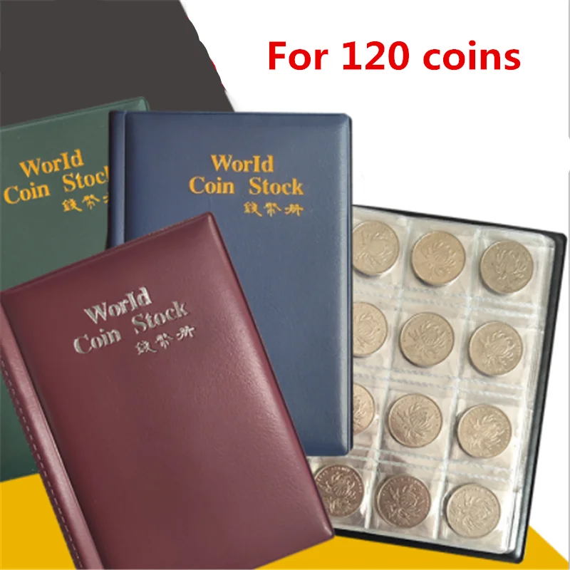 

Collecting Money Organizer 120 Pockets Coins Collection Album Book for Collector Coin Holder Albums Mini Penny Coin Storage Bag