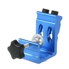 Все в одном, алюминиевый Карманный Набор для зажима, 15 градусов, дюбель, набор столярных инструментов, косый локатор отверстий, Doweling, Дырокол с зажимом