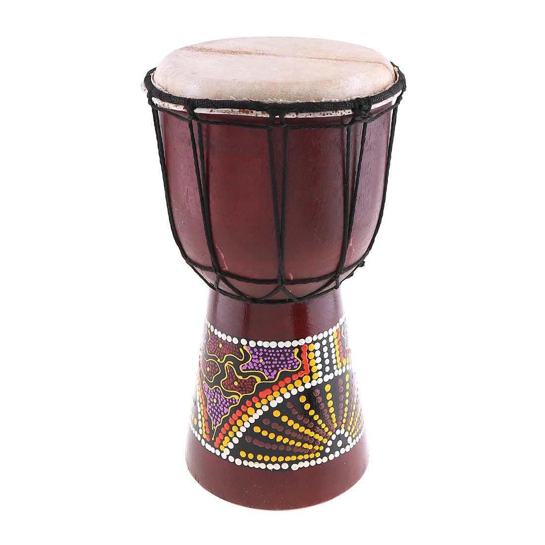 6 дюймов Профессиональный Африканский Djembe барабан Классическая живопись дерево козья кожа хороший звук музыкальный инструмент