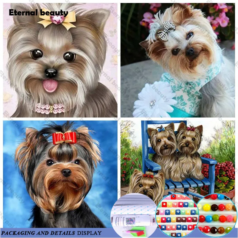 

5D Diamond Painting Full Drill Lovely Dogs Rhinestone Animal Wall Art Pictures Diy Diamond Embroidery Handmade Home Room Decor