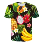 Топ мужской с коротким рукавом, Свободный Повседневный Топ с круглым вырезом и персонализированным мультяшным 3D-принтом, уличная мода, лето