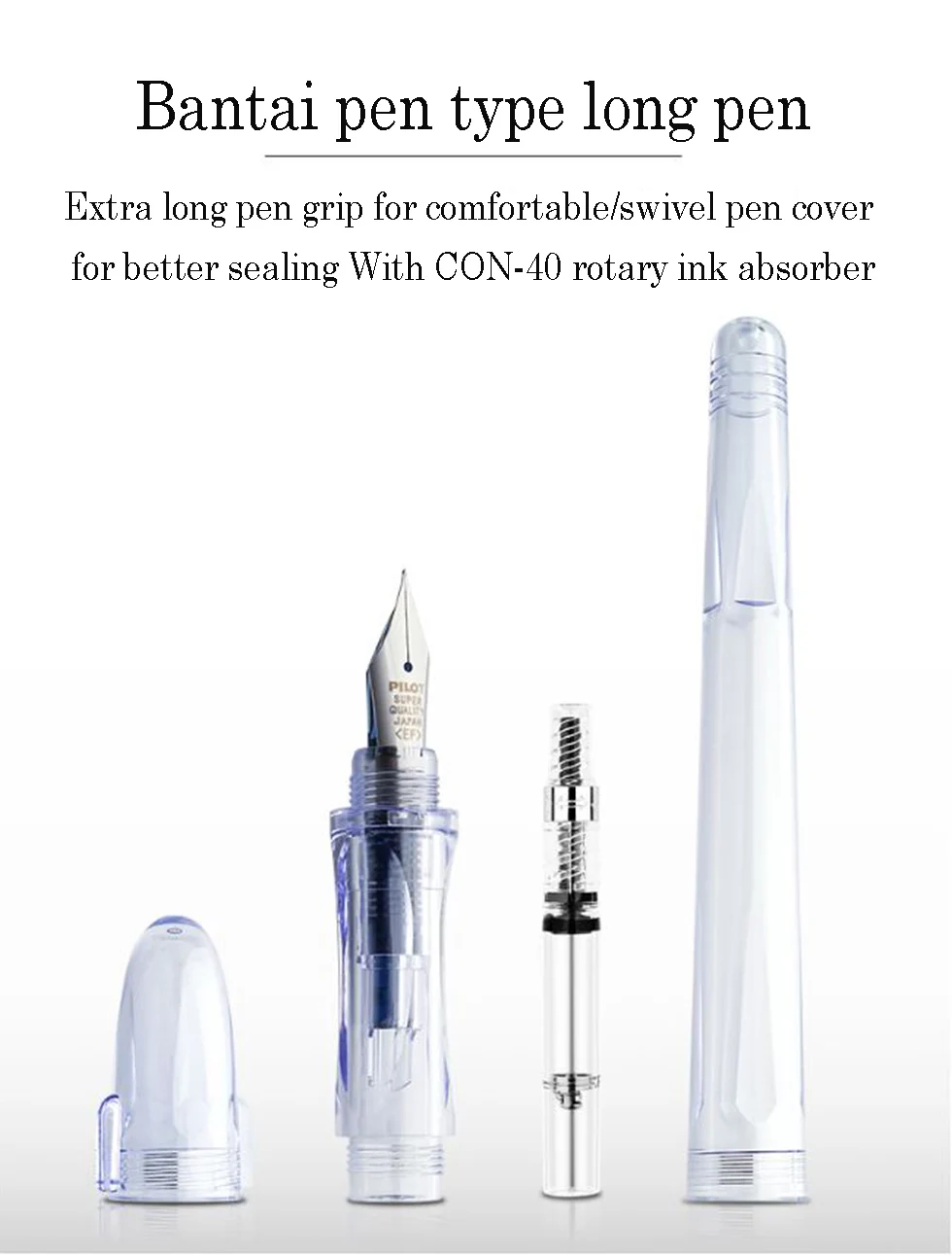 Pilot Роскошные прозрачные перьевые/каллиграфическая ручка Ergo Grip Extra Fine NibClear/черный маркер японская ручка для студентов