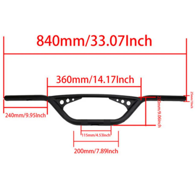 1 дюйм 25 мм отверстие для отверстия трекер перетаскивания руля Z образные стержни
