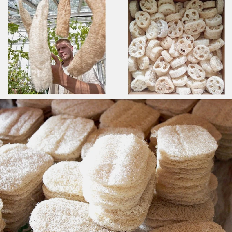 

Natural Soft Exfoliating Loofah Bath Shower Unisex Massage Spa Scrubber Sponge Back Strap Body Skin Health Cleaning Tool