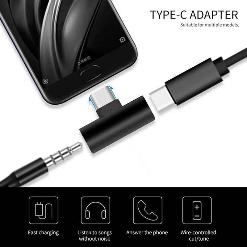 Адаптер type C до 3,5 мм для OnePlus 7 Pro 6T USB type C наушники аудио сплиттер конвертер для lenovo Z5 Pro Oneplus7 адаптер