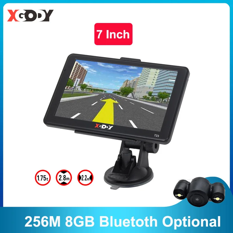

Автомобильный Gps-навигатор XGODY 723, 7-дюймовый сенсорный экран, 256 Мб, 8 ГБ, FM, Bluetooth, спутниковая навигация, с солнцезащитным зарядным устройство...