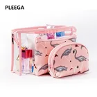 Водонепроницаемая прозрачная косметичка из ПВХ, 3 шт., дорожный органайзер, прозрачная косметичка для косметолога, сумка для косметики
