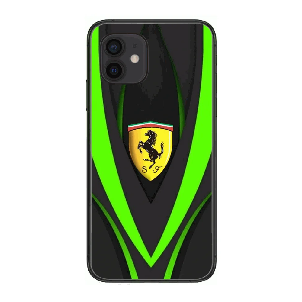 

Supercar Luxury car Ferrari Italy Style Phone Case cover For iphone 12 pro max 11 8 7 6 s XR PLUS X XS SE 2020 mini black