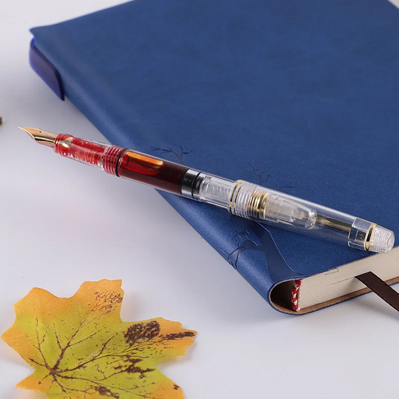 1Pc Creative Transparent Fountain Pens Curved Tip Art For School Writing Office Supplies Korean Stationery |