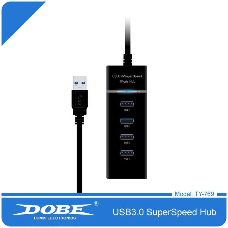 Портативный 4 порта USB 3 0 концентратор Высокоскоростной Разветвитель кабель