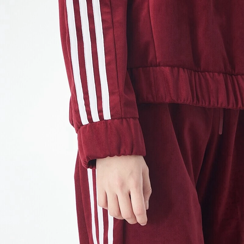 Original New Arrival Adidas NEO W CS SWH VELOUR Women's Pullover Hoodies Sportswear | Спорт и развлечения
