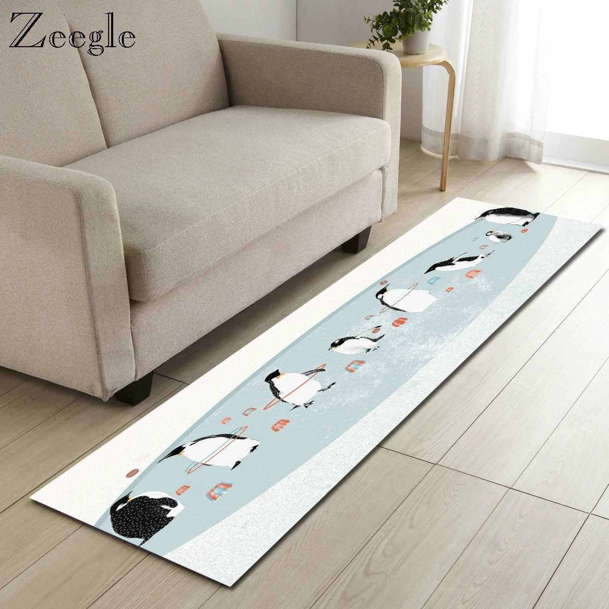 

Zeegle Carpet Long Kitchen Carpet Non Slip Bathroom Doormat Hallway Floor Rug Flannel Soft Bedside Carpet Mat Kids Room Area Rug