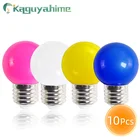 10 шт., разноцветные светодиодные лампы Kaguyahime E27, 220 В, светодиодная лампа 3 Вт E27, круглые лампочки SMD 2835, RGB-светильник G45, светодиодные точечные светильники