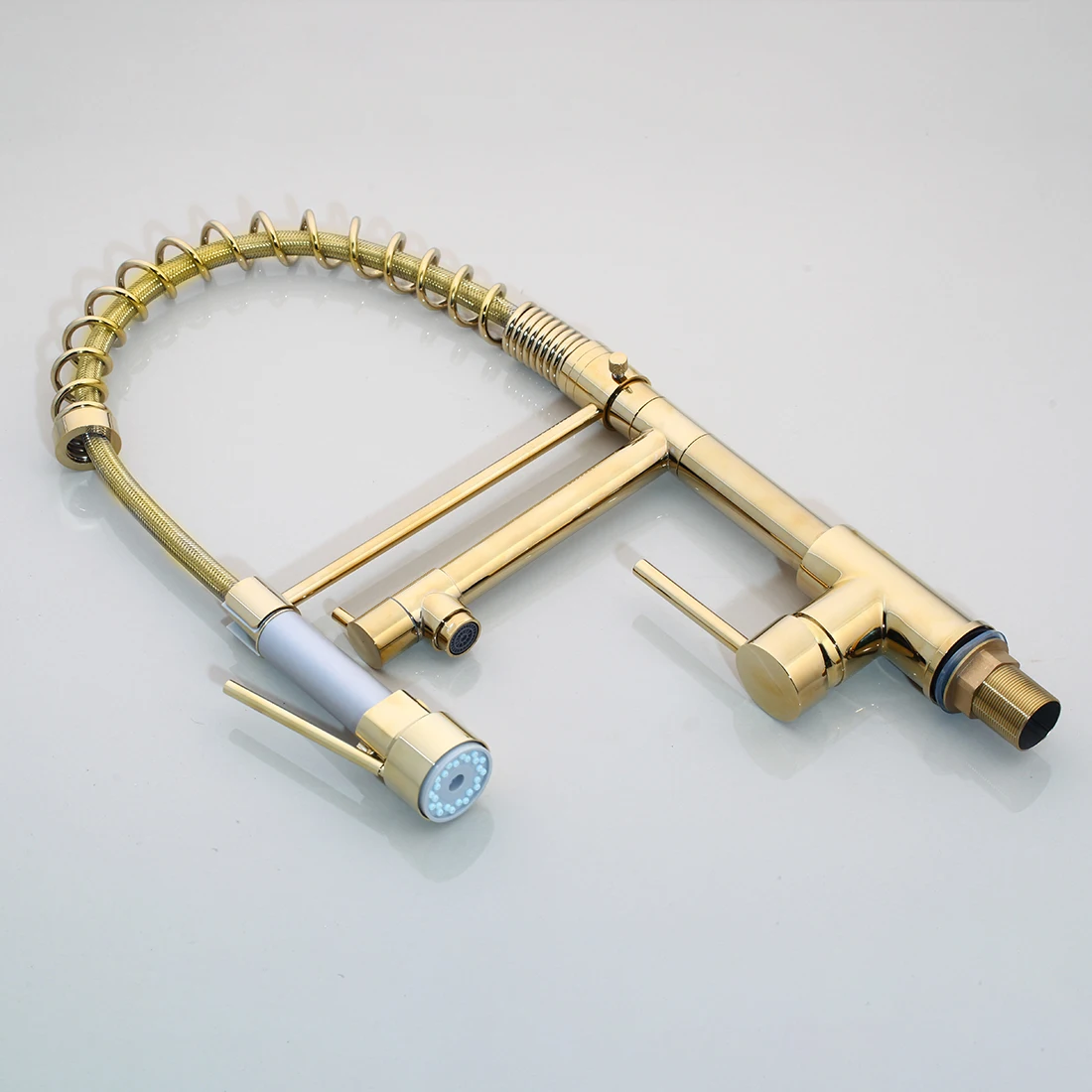 KEMAIDI твердая латунь золотой лак Кухня кран Золотой Раковина Поворотный смеситель