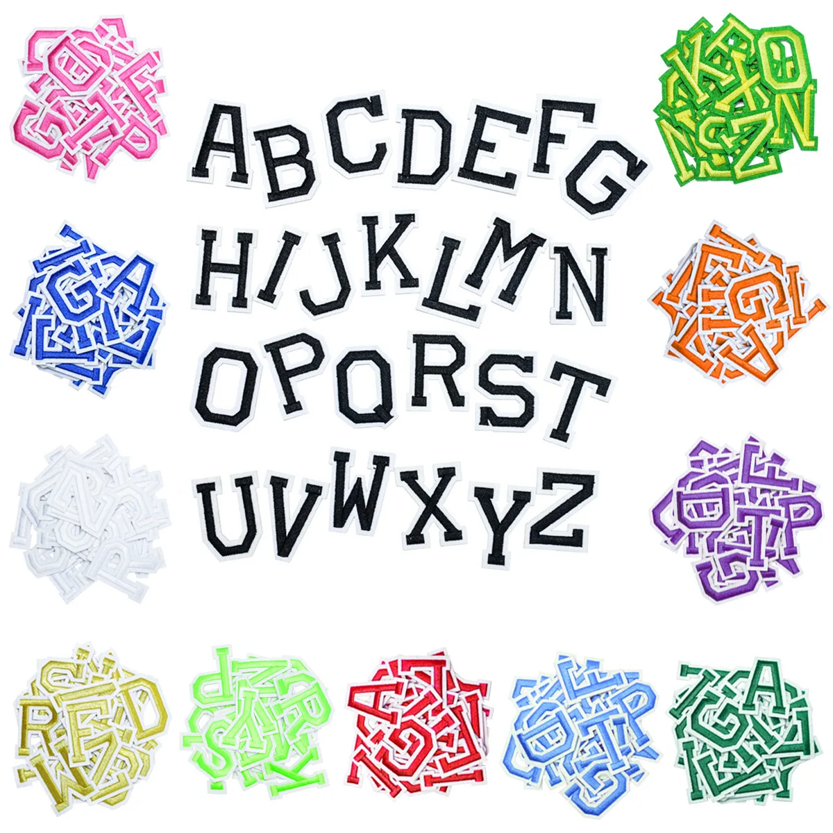 

26 pcs/set letters Series For Iron on Embroidered Patch For Hat Clothes DIY Sticker Sew Ironing Patches Applique Decor Badge