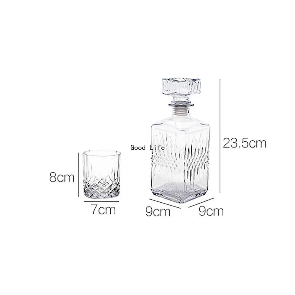 

5PCS/Set Glass Decanter Wine Separator Set Household Red White Wine Glass Cup Whiskey Liqour Pourer Home Bar Vodka Beer Bottle