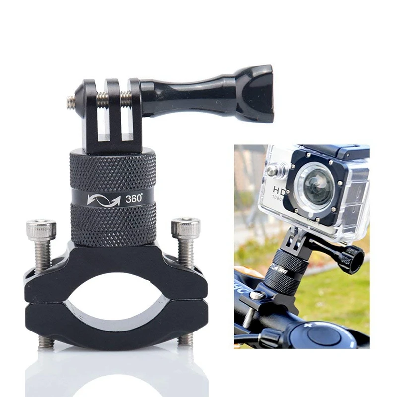 Алюминиевое Крепление на руль велосипеда для GoPro 360 градусов Поворотная стойка