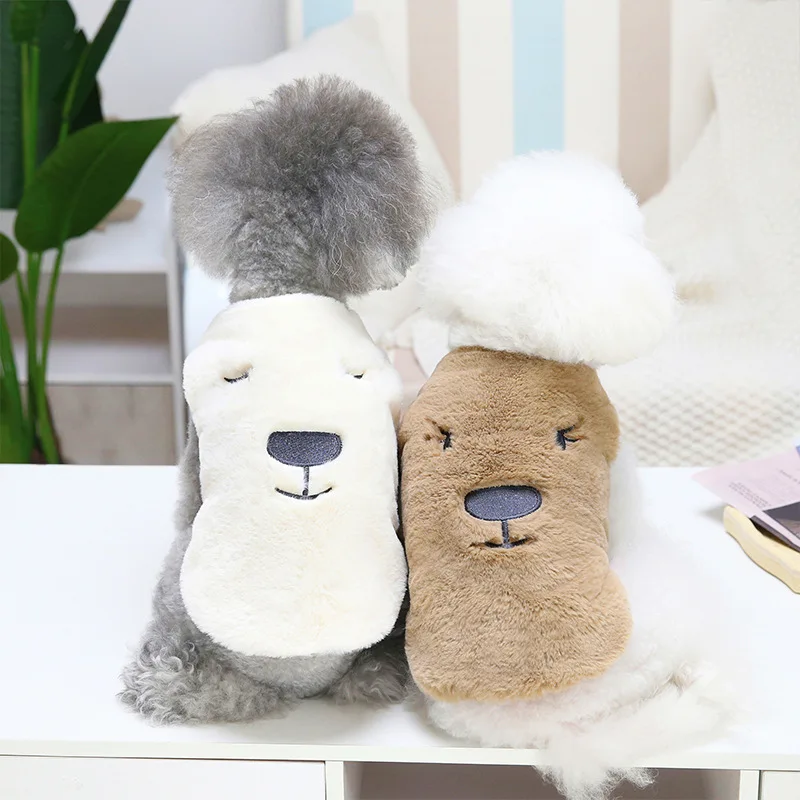 Cute Bears Patten Dog Clothes Warm Comfortable Fleece Jacket Thicken Coat Winter for Puppy Dogs Cats | Дом и сад