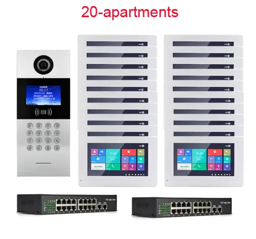 

Top quality HD TCP/IP digital video intercom doorbell touch screen residential intelligent electronic access control system 1V20