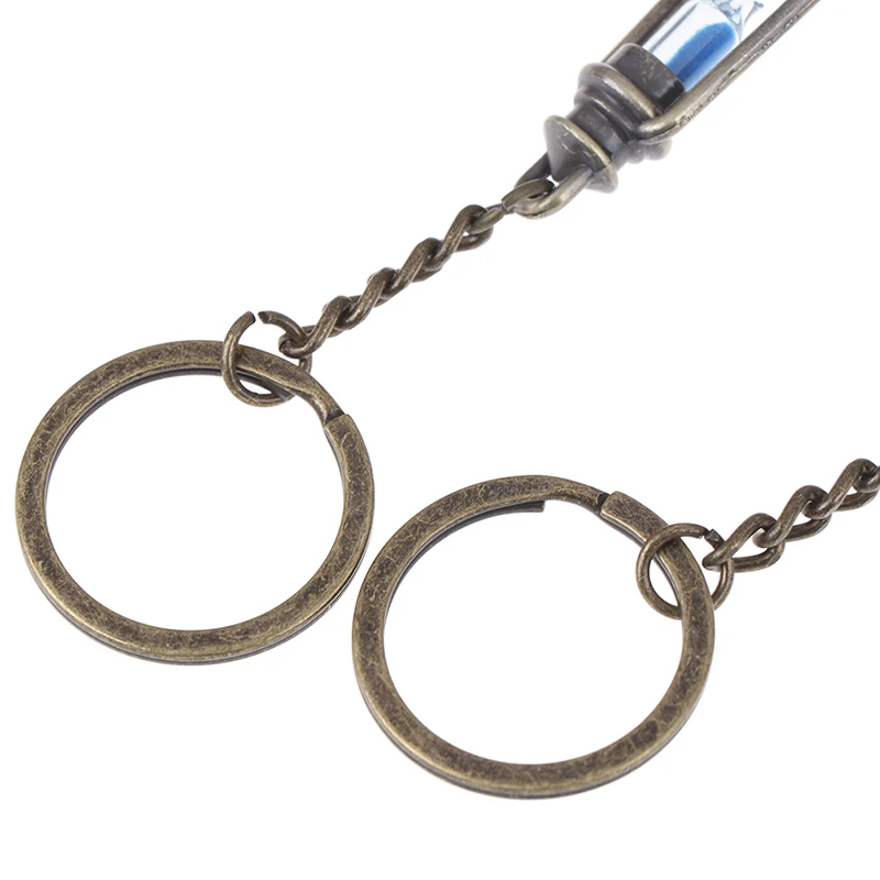 

1Pc Cute Metal Lamp Shape Timer Hourglass Key Chain Ring Couple Keychain Gift