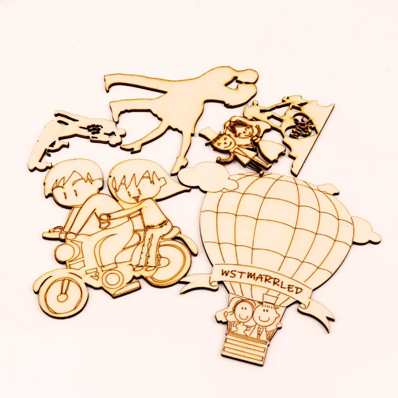 Разнообразие стилей натуральный Свадебные Mr Mrs деревянные украшения поделки