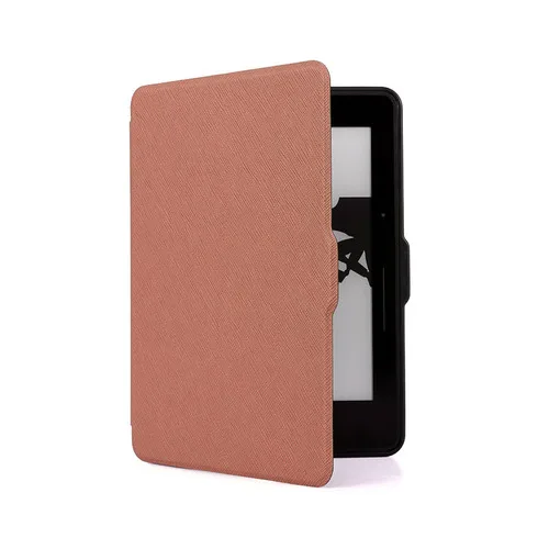 Защитная крышка для Kindle Voyage Обложка 6 дюймов Amazon электронная книга защита из искусственной кожи чехол - Цвет: brown