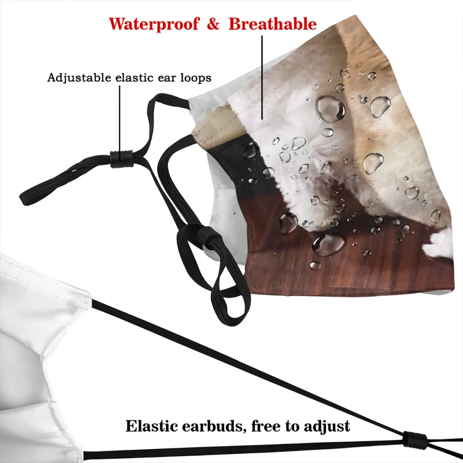 Маска воздушная с принтом забавной собаки для мужчин и женщин |