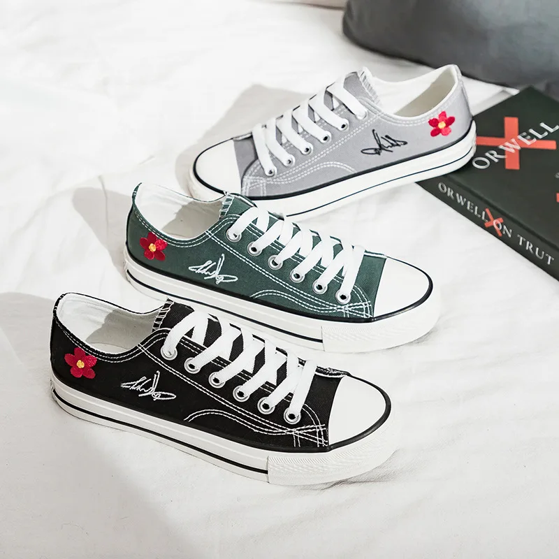 

Кеды женские с квадратным носком, холщовые кроссовки, Повседневная дышащая обувь, большие размеры, лето