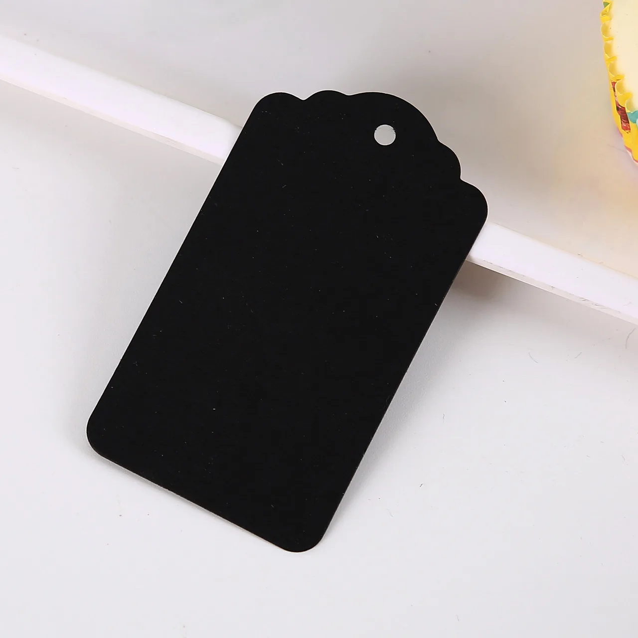 AA-balck 100 шт упаковочные этикетки DIY крафт-бирки коричневые/черные/белые крафт-бумажные бирки для упаковки подарков бирки для украшения свадебного подарка - Цвет: AA-balck