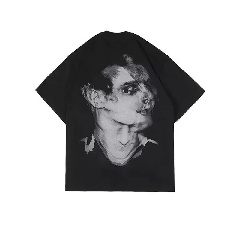 

European-American Tide Short-sleeved T-shirt Summer Cotton Loose Street Style Couple Tops 2021 New O-neck Shirts for Men Women