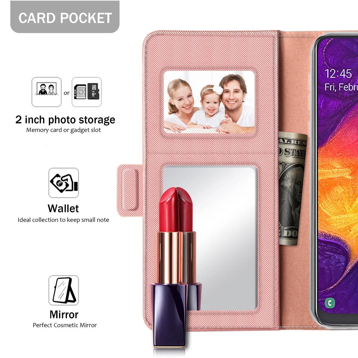 Чехол для телефона Samsung Galaxy A50 из искусственной кожи чехол кошелек с откидной