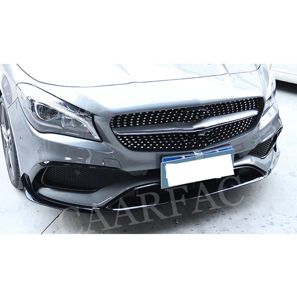 Карбоновый передний спойлер для губ Fin Canards для Benz cla Class W117 cl45 AMG- ABS автомобильные накладки на бампер