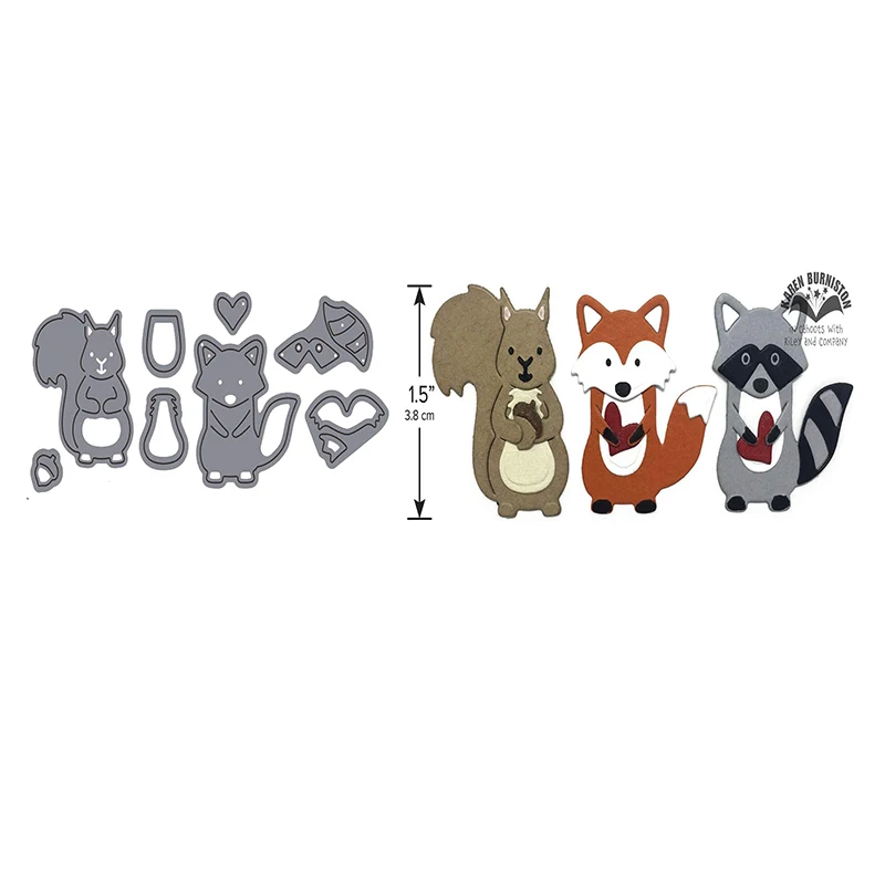 

Christmas Woodland Animal Metal Cutting Dies and Stamps Stencils For Decoration and Cutting Dies For Cards Scrapbooking Stamping