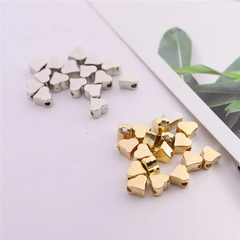 Бусины-разделители в форме сердца с отверстиями 200 шт. | Украшения и аксессуары