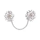 Женская металлическая брошь для воротника, в стиле ретро, металлический зажим для воротника или платка, металлический зажим, свитер с бриллиантом