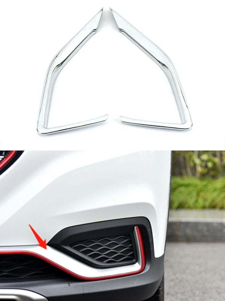 

For MG Zs Suv 2017 2018 Front Fog Light Lamp Trim Cover Frame Decorative Strip Sticker Interior Car Accessories