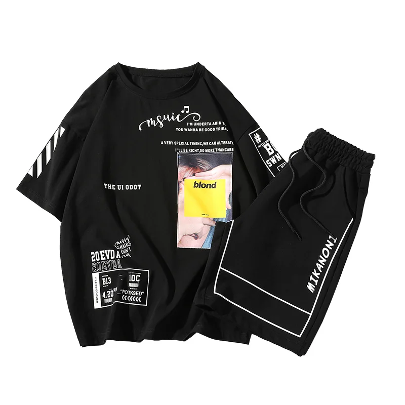 

Tracksuit 2020 Summer Sweat Suit Fashion Casual Men's Sets Mens Clothes Printed T Shirt Short Pants Brand Men's Sportsuits