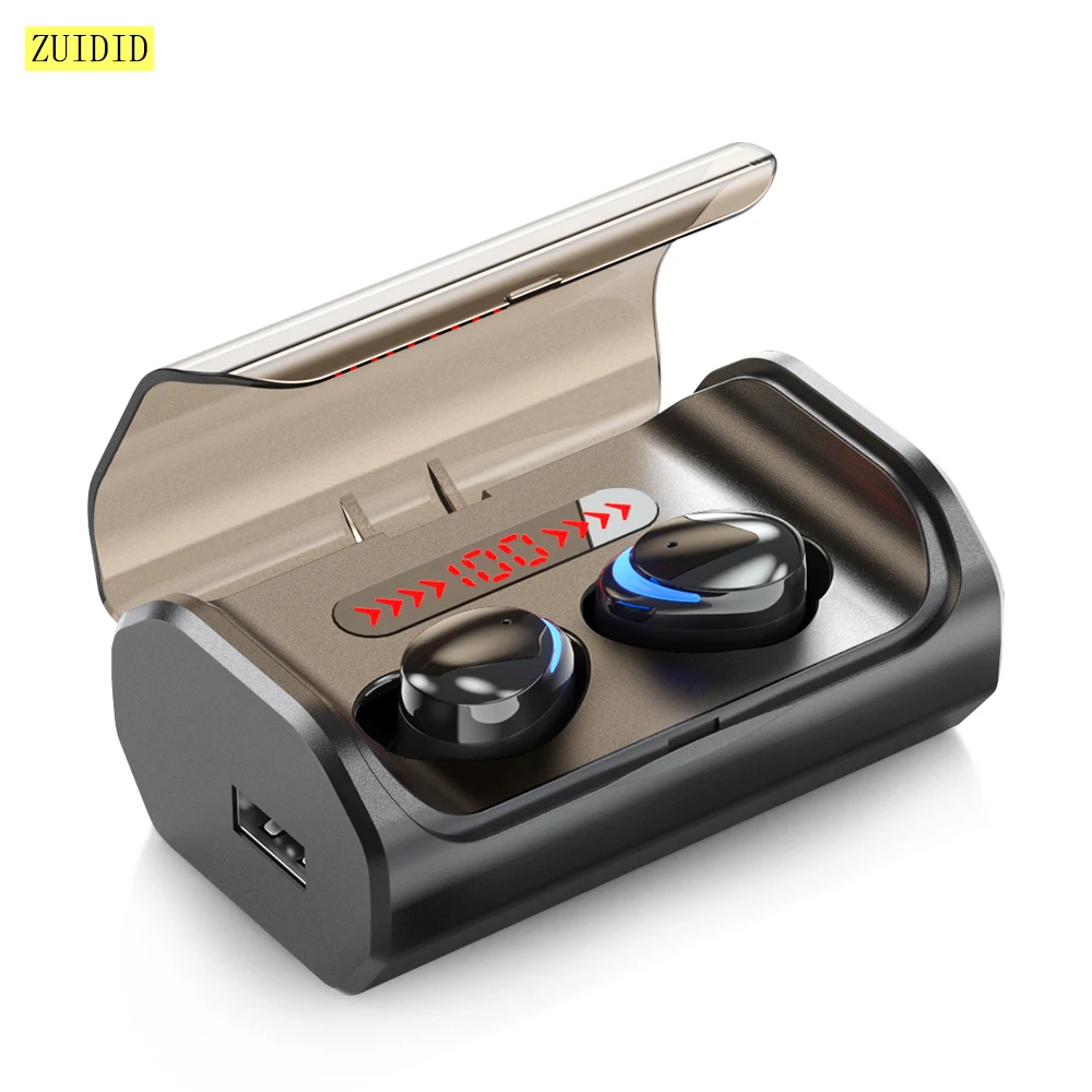 

T8 TWS Wireless Bluetooth 5.0 Earphones Stereo Handsfree Touch Control Earbuds Sports Waterproof Headphones With Mic And Display