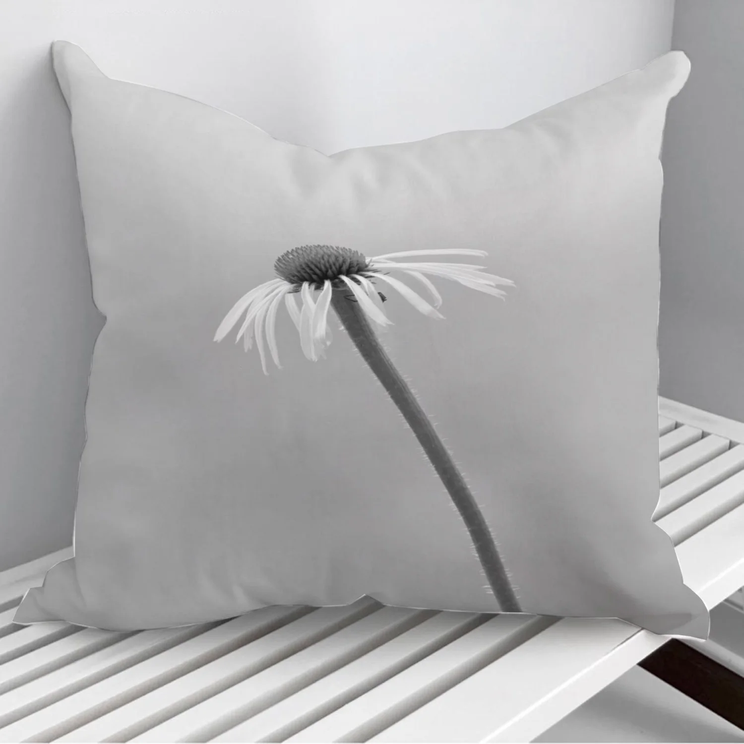 

Coneflower in monochrome Pillowcase Decorative Sofa Cushion Case Bed Pillow Cover Home Decor Car Cushion Cover 45*45cm