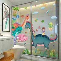 shijuehezi cartoon dinosaurs wall stickers diy animals mural decals for kids rooms baby bedroom nursery home decoration
