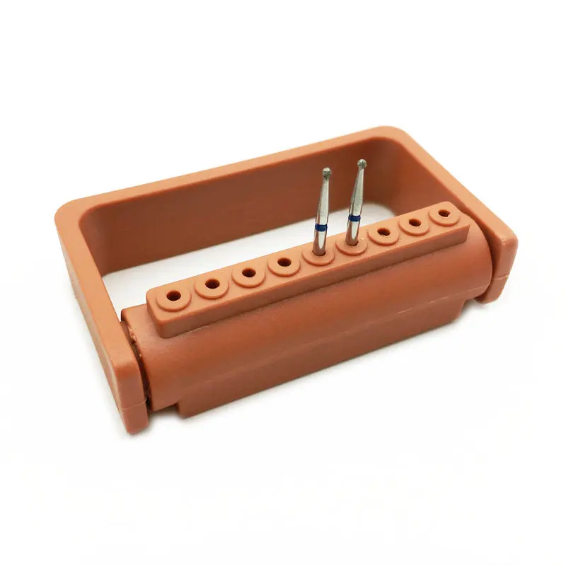 9 отверстий стоматологический алмазный Бур подставка коричневый держатель для