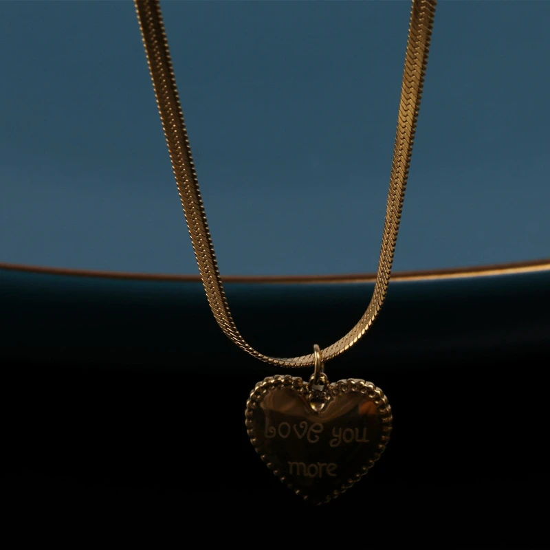 

TOSAKO Necklace Titanium Steel Gold Color Wedding Pendants For Women