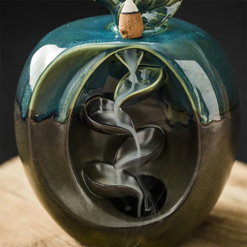 Яблока груши в форме курильница для благовоний горелка водопад печь