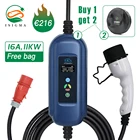 11 кВт 3P мобильное зарядное устройство для электромобилей Wallbox 16 А быстрое зарядное устройство для электромобилей IEC62196 Тип 2 CEE 5 контактов электрическое автомобильное зарядное устройство EVSE зарядное устройство для автомобиля