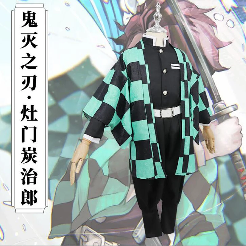 

Костюм для косплея танджиро камадо из аниме «рассекающий демонов», мужское кимоно для Хэллоуина, Карнавальная одежда