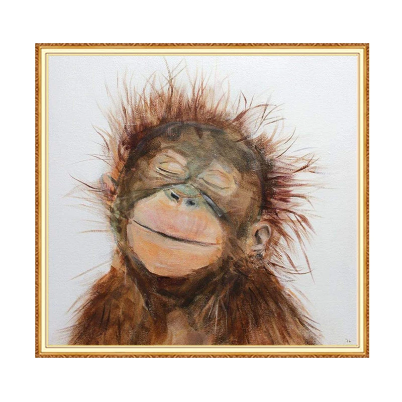 MEIAN Алмазная картина вышивка крестиком животное обезьяна мозаика Полный