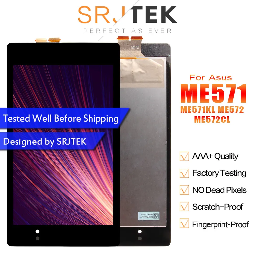 Дисплей для ASUS Google Nexus 7 2nd 2013 FHD ME571 ME571K ME571KL ME572CL ME572 K008 K009 ЖК-матричный экран Сенсорная панель Digitzer